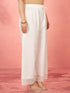 Women's White Cotton Palazzo Pants