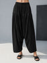 Women Black Cotton Solid Patiala Salwar with Drawstring