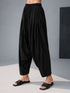 Women's Black Cotton Solid Patiyala