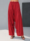 Women Maroon Cotton Cambric Solid Patiala Salwar Pants