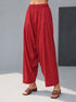 Women's Maroon Cambric Cotton Solid Patiyala