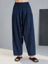 Navy Blue Cotton Cambric Solid Patiala Salwar for Women