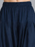 Women's Navy Blue Cambric Cotton Solid Patiyala