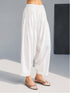 Women's White Cotton Solid Patiala