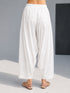 Women's White Cotton Solid Patiala