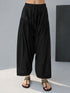 Women Black Viscose Solid Patiala Salwar with Drawstring