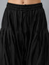 Women's Black Viscose Solid Patiyala