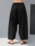 Women's Black Viscose Solid Patiyala