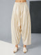 Women Cream Viscose Solid Patiala Salwar with Drawstring