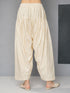 Women's Cream Viscose Solid Patiyala