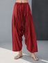 Women Maroon Viscose Solid Patiala Salwar with Drawstring