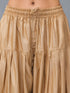 Women's Gold Viscose Solid Patiyala