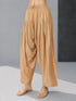 Women's Gold Viscose Solid Patiyala