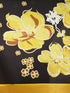 Women's Black Floral Saree with Unstitched Blouse Piece