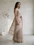 Women's Beige Silk-Blend Self Design Saree With Unstitched Blouse Piece