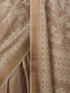 Women's Beige Silk-Blend Self Design Saree With Unstitched Blouse Piece