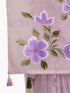 Women's Purple Floral Saree with Unstitched Blouse Piece
