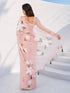 Women's Pink Floral Saree with Unstitched Blouse Piece
