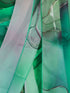 Women's Green Organza Abstract Saree With Unstitched Blouse Piece