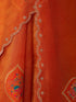 Women's Orange Jacquard Ethnic Motifs Saree With Unstitched Blouse Piece