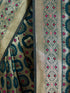 Women's Blue Cotton-Silk Geometric Print Saree With Unstitched Blouse Piece