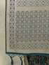 Women's Blue Cotton-Silk Geometric Print Saree With Unstitched Blouse Piece