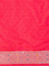Women's Fuchsia Cotton-Silk Geometric Print Saree With Unstitched Blouse Piece
