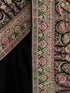 Women's Black Georgette Ethnic Motifs Saree With Unstitched Blouse Piece