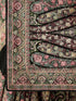 Women's Black Georgette Ethnic Motifs Saree With Unstitched Blouse Piece