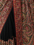 Women's Black Georgette Ethnic Motifs Saree With Unstitched Blouse Piece