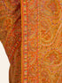 Women's Orange Georgette Paisley Saree With Unstitched Blouse Piece