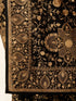 Women's Black Georgette Floral Print Saree With Unstitched Blouse Piece