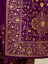Women's Purple Georgette Floral Print Saree With Unstitched Blouse Piece