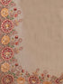 Women's Copper Organza Embroidered Saree With Unstitched Blouse Piece