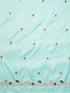 Women's Blue Organza Embroidered Saree With Unstitched Blouse Piece