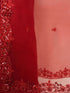 Women's Red Organza Ethnic Motifs Saree With Unstitched Blouse Piece