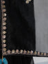 Women's Black Organza Ethnic Motifs Saree With Unstitched Blouse Piece