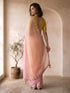 Women's Pink Organza Ethnic Motifs Saree With Unstitched Blouse Piece