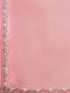 Women's Pink Organza Ethnic Motifs Saree With Unstitched Blouse Piece