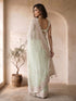 Women's Green Georgette Ethnic Motifs Saree With Unstitched Blouse Piece