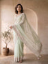 Women's Green Georgette Ethnic Motifs Saree With Unstitched Blouse Piece