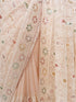 Women's Peach Georgette Embroidered Saree With Unstitched Blouse Piece