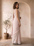 Women's Pink Georgette Embroidered Saree With Unstitched Blouse Piece
