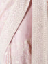 Women's Pink Georgette Embroidered Saree With Unstitched Blouse Piece