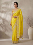 Yellow Poly Silk Embroidered Saree with Ready Blouse