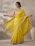 Women's Yellow Art Silk Embroidered Saree With Ready Blouse