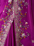 Women's Purple Art Silk Embroidered Saree With Ready Blouse