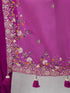 Women's Purple Art Silk Embroidered Saree With Ready Blouse