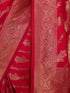 Women's Fuchsia Cotton-Silk Ethnic Motifs Saree With Unstitched Blouse Piece