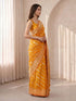 Women's Orange Cotton-Silk Ethnic Motifs Saree With Unstitched Blouse Piece